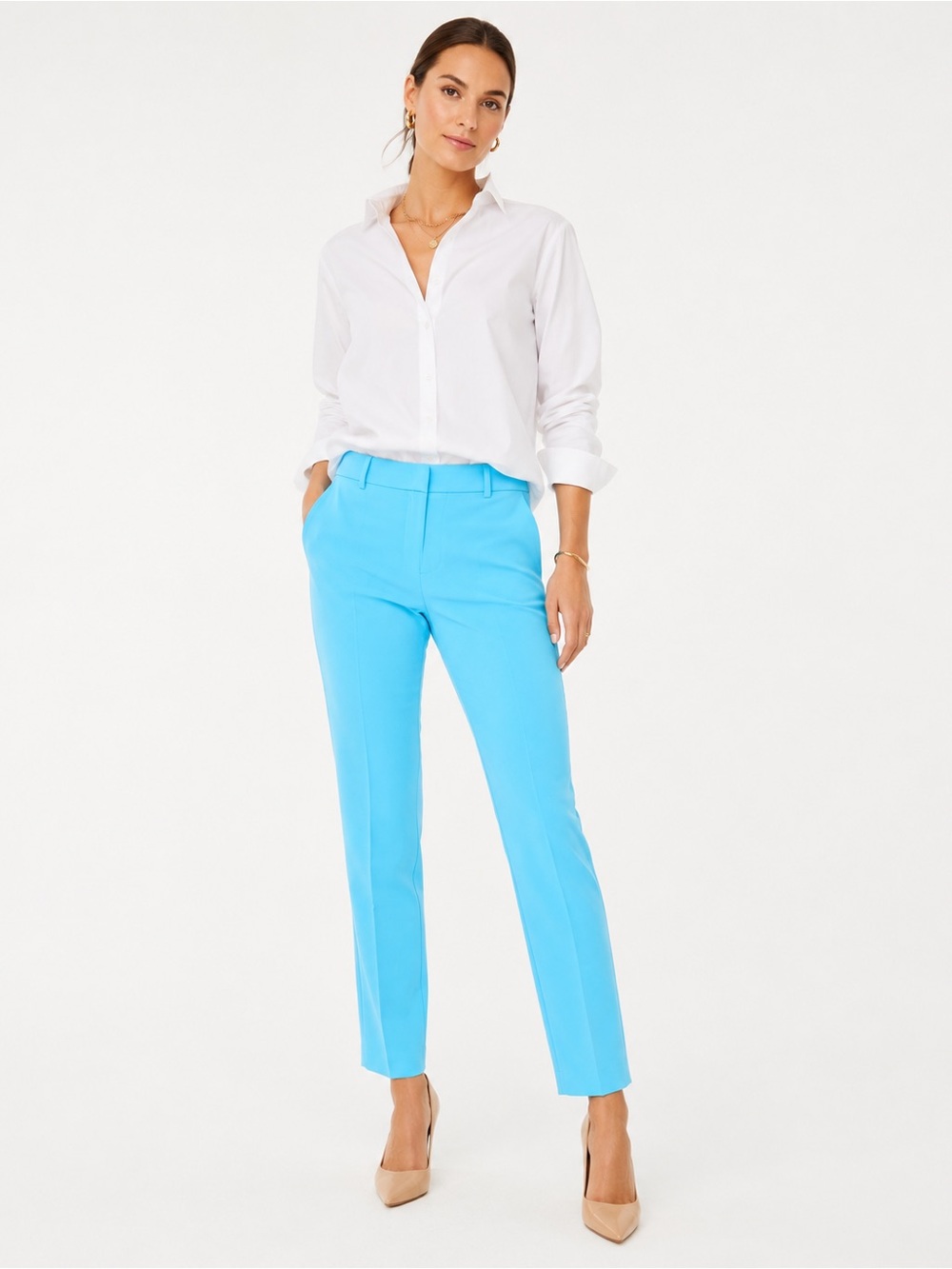 J.Crew Tollegno 1900 Italian Stretch Wool Cameron Slim Ankle Pant 12 Monaco Blue - Picture 3 of 9